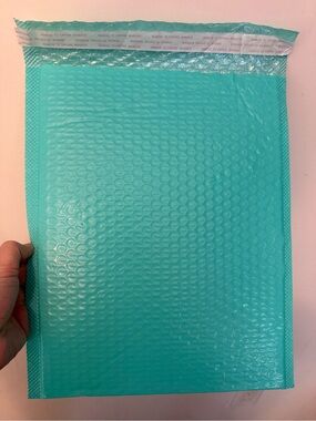 Aqua Bubble Mailer Envelope - Protective Shipping Padded Bag 15 Pcs